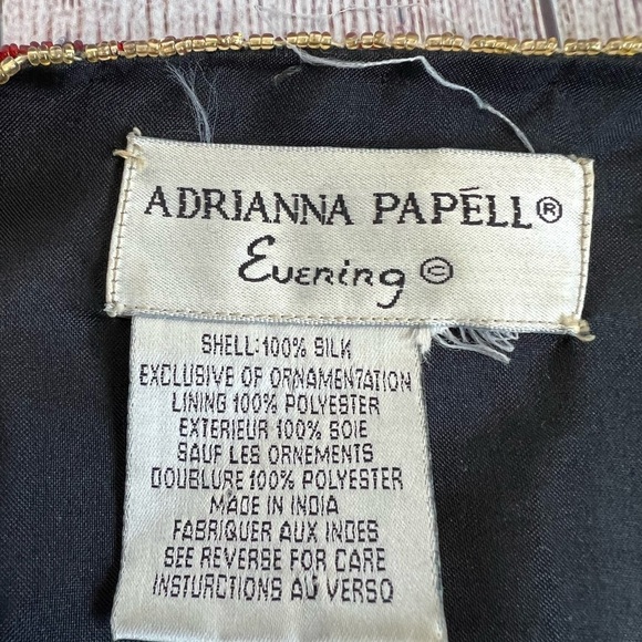 Adrianna Papell Holiday Vintage Sequined Silk Blazer Large - Picture 5 of 7